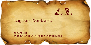Lagler Norbert névjegykártya
